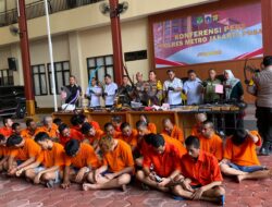 Polres Jakarta Pisat Tangkapi Sejumlah Pelaku Tawuran yang Lukai Kapospol