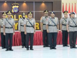 Kapolda DIY Pimpin Sertijab Dirintelkam, Dansatbrimob, Kabidkum dan Kapolresta Yogyakarta