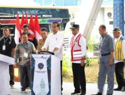 Didampingi Kapolda Banten, Presiden RI Jokowi Resmikan Terminal Pakupatan Serang dan Bendungan Karian di Lebak.