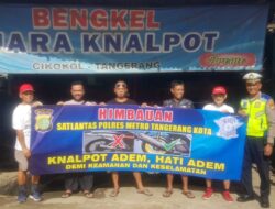 Mengganggu Masyarakat, Satlantas Polres Metro Tangerang Kota Larang Pengendara Gunakan Knalpot Brong