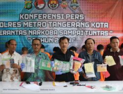 Satnarkoba Polres Metro Tangerang Kota Tangkap 14 Pengedar Obat Terlarang Dijual Secara COD