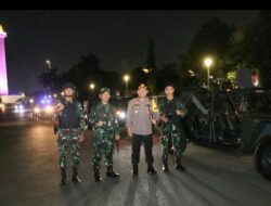 Polres Metro Jakarta Pusat bersama Kodim 0501/JP m Patroli Skala Besar