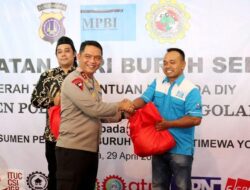 Kapolda DIY Serahkan Sembako Kepada Koperasi Konsumen Persatuan Buruh