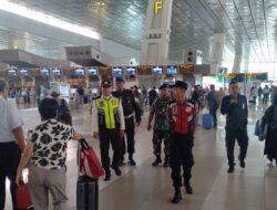 Polresta Bandara Soetta Bersama TNI Sisir Terminal 3 Imbauan Kamtibmas