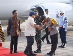 Kapolda DIY Sambut Kedatangan Presiden Prabowo di Pangkalan TNI AU Adi Sutjipto
