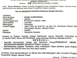 Petikan Putusan MA Sudah Dikirimkan PN. Jakarta Pusat, Terpidana Ferry Kurniawan Tak Kunjung Dieksekusi