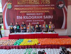 Ditresnarkoba Polda Metro Tangkap 7 Tersangka Narkoba Jaringan Internasional Barang Bukti Sabu Setengah Ton
