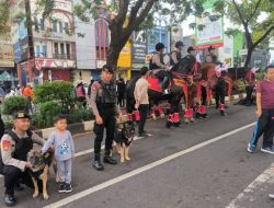 Amankan Car Free Day Depok, Den K-9 Ditpolsatwa Terjunkan 4 Satwa Khusus dan Belasan Personel