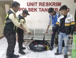 Lampu Penerangan Jalan Padam, Polsek Tangerang Tangkap Pencuri Kabel di Tol Kunciran