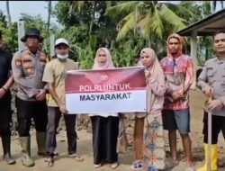 Polres Pidie Jaya Bersama Warga Gotong Royong Percepat Pemulihan Pasca Banjir