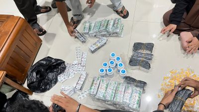 Ditpolairud Polda Metro Jaya Ungkap Ribuan Butir Obat Keras Ilegal di Muara Baru Jakut