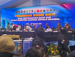 Pemusnahan Barang Bukti, BNN Bongkar 12 Kasus Narkoba di Tiga Provinsi